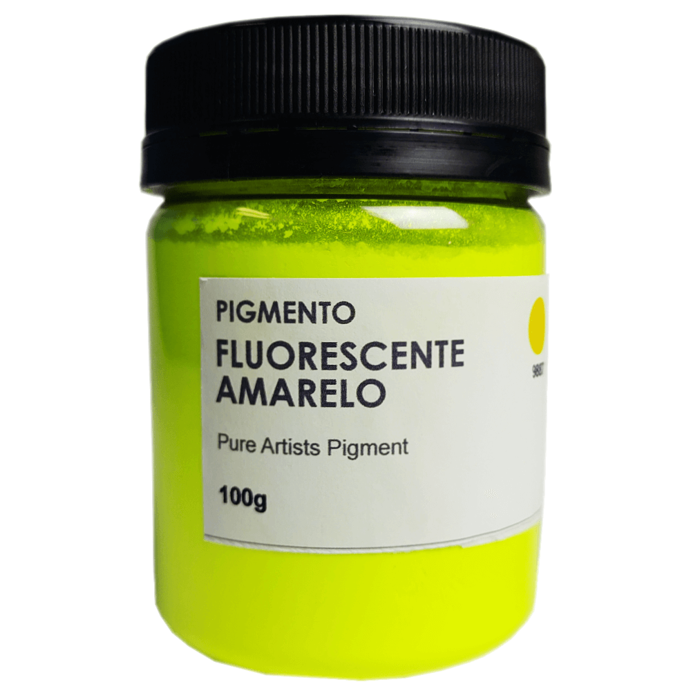 Pigmento Artístico Puro Cromacolor 100g 9887 Amarelo Fluorescente